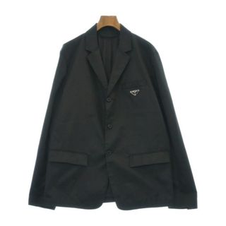 プラダ(PRADA)のPRADA プラダ テーラードジャケット 52(XXL位) 黒 【古着】【中古】(テーラードジャケット)