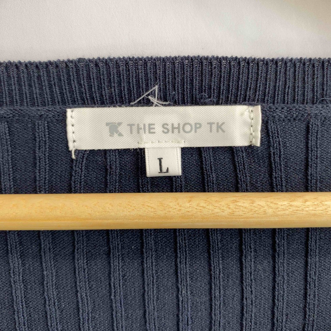 THE SHOP TK(ザショップティーケー)のTHE SHOP TK(THE SHOP TK MIXPICE) ザショップ(ザショップティーケーミクスパイス) レディース ニット/セーター 紺色 tk レディースのトップス(ニット/セーター)の商品写真