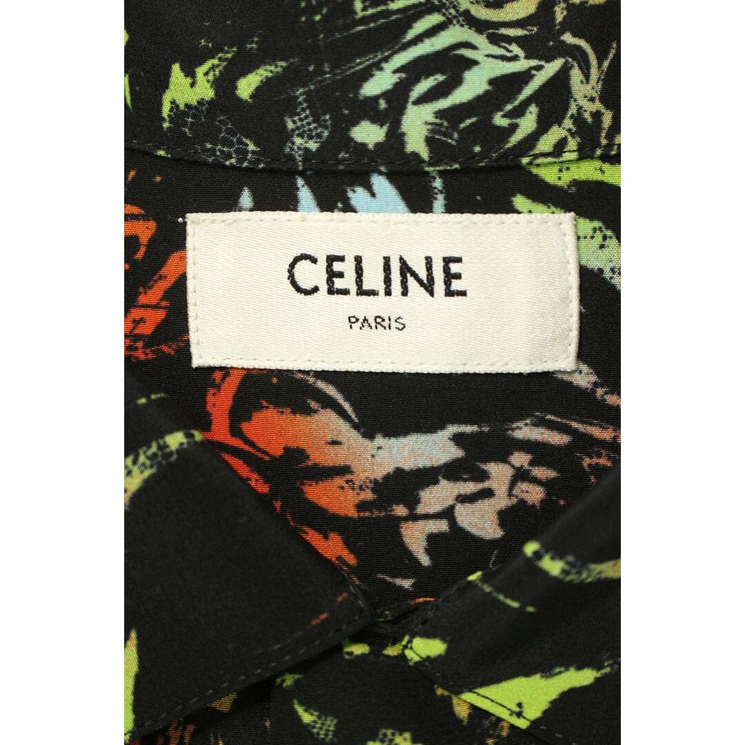 celine(セリーヌ)のセリーヌバイエディスリマン  23SS  2C946643T クレープドシーヌノワールタイガーネオンプリント半袖シャツ メンズ 40 メンズのトップス(シャツ)の商品写真