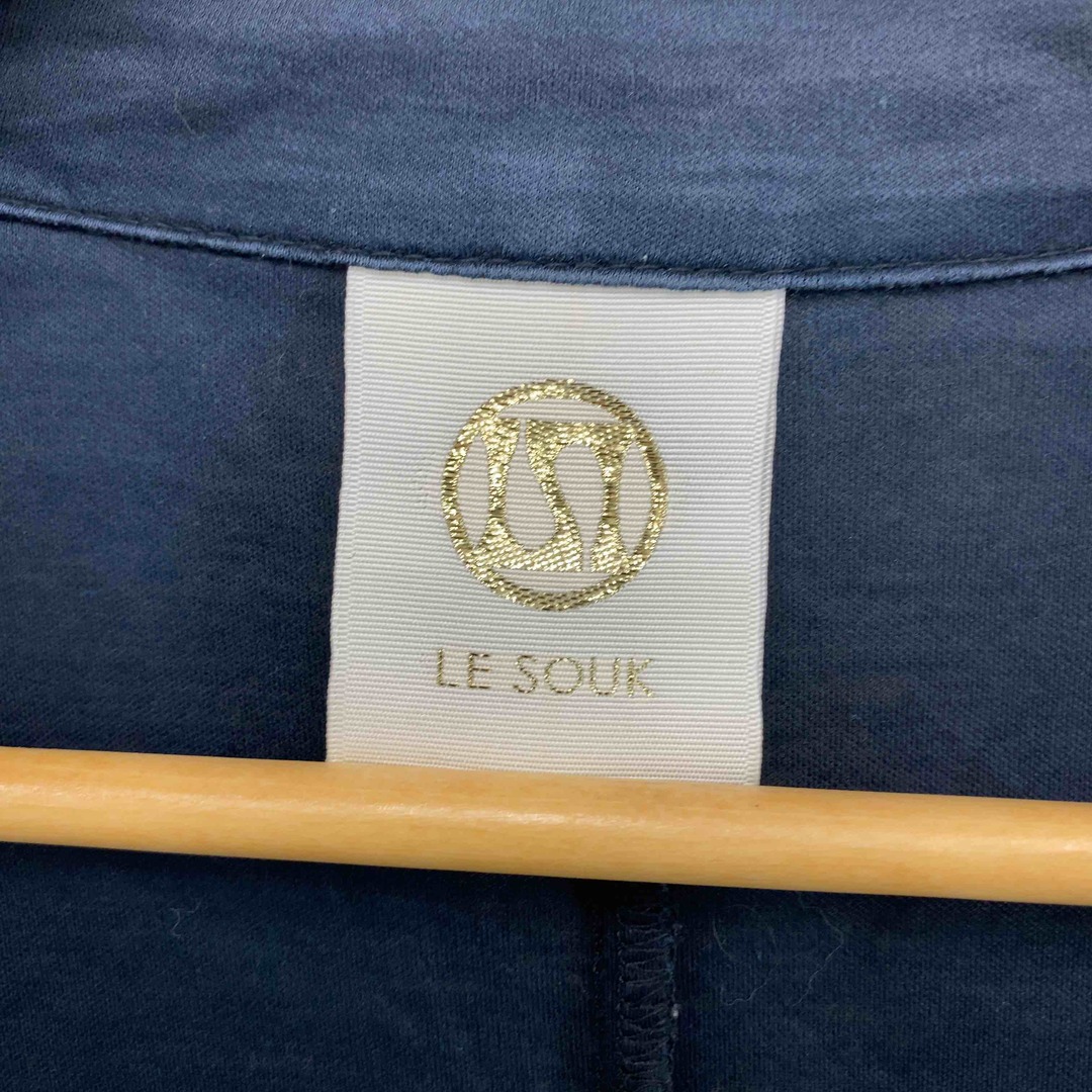 Le souk(ルスーク)のLE SOUK　ルスーク　黒　ブラック　裏地無し レディース テーラードジャケット レディースのジャケット/アウター(テーラードジャケット)の商品写真
