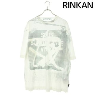 オフホワイト(OFF-WHITE)のオフホワイト  21AW  OMAA119F21JER001 フロントプリントTシャツ メンズ L(Tシャツ/カットソー(半袖/袖なし))