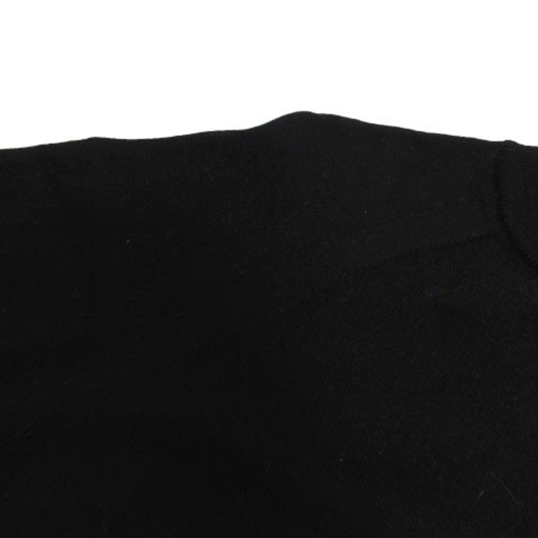 nano・universe(ナノユニバース)のナノユニバース 毛玉レスニット 12Gラグランクルーネック セーター 黒 L メンズのトップス(ニット/セーター)の商品写真