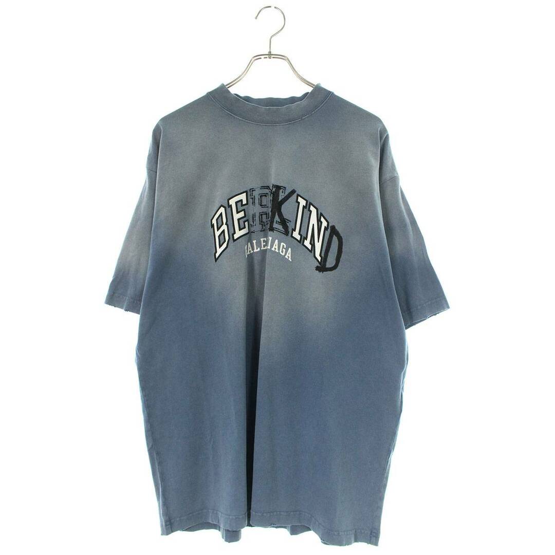 Balenciaga(バレンシアガ)のバレンシアガ  23AW  764235 TPVD5 BE KINDプリントダメージ加工Tシャツ メンズ L メンズのトップス(Tシャツ/カットソー(半袖/袖なし))の商品写真