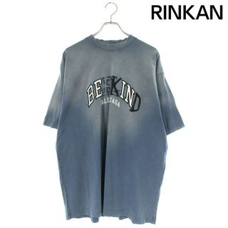 バレンシアガ(Balenciaga)のバレンシアガ  23AW  764235 TPVD5 BE KINDプリントダメージ加工Tシャツ メンズ L(Tシャツ/カットソー(半袖/袖なし))