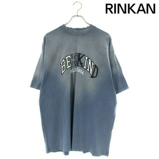 バレンシアガ(Balenciaga)のバレンシアガ  23AW  764235 TPVD5 BE KINDプリントダメージ加工Tシャツ メンズ L(Tシャツ/カットソー(半袖/袖なし))