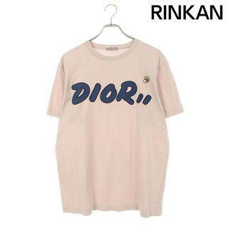 ディオール(Dior)のディオール  19SS  923J611X1241 フロッキーロゴBEE刺繍Tシャツ メンズ M(Tシャツ/カットソー(半袖/袖なし))