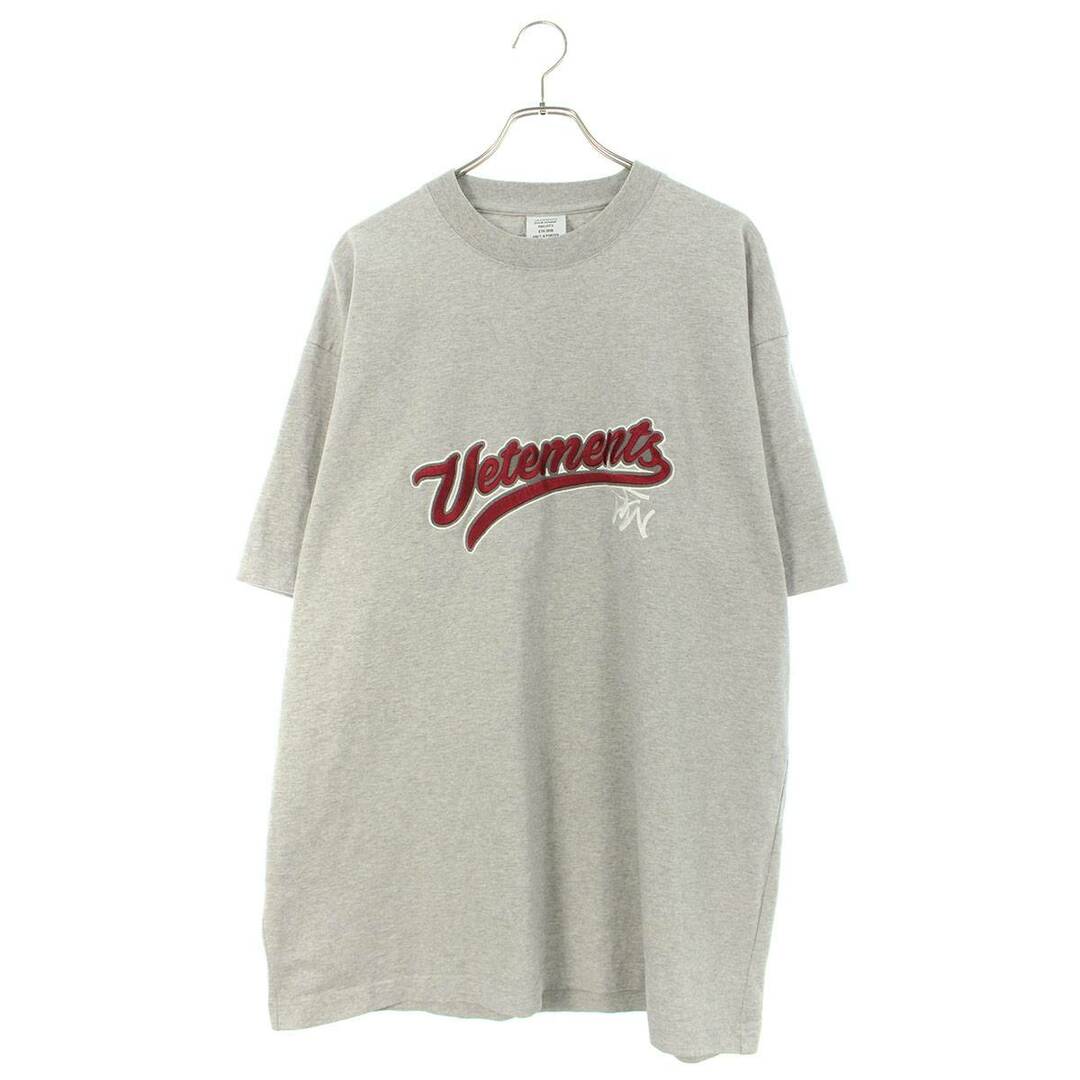 VETEMENTS(ヴェトモン)のヴェトモン  18SS  MSS18TR37 ベースボールロゴオーバーサイズTシャツ メンズ S メンズのトップス(Tシャツ/カットソー(半袖/袖なし))の商品写真