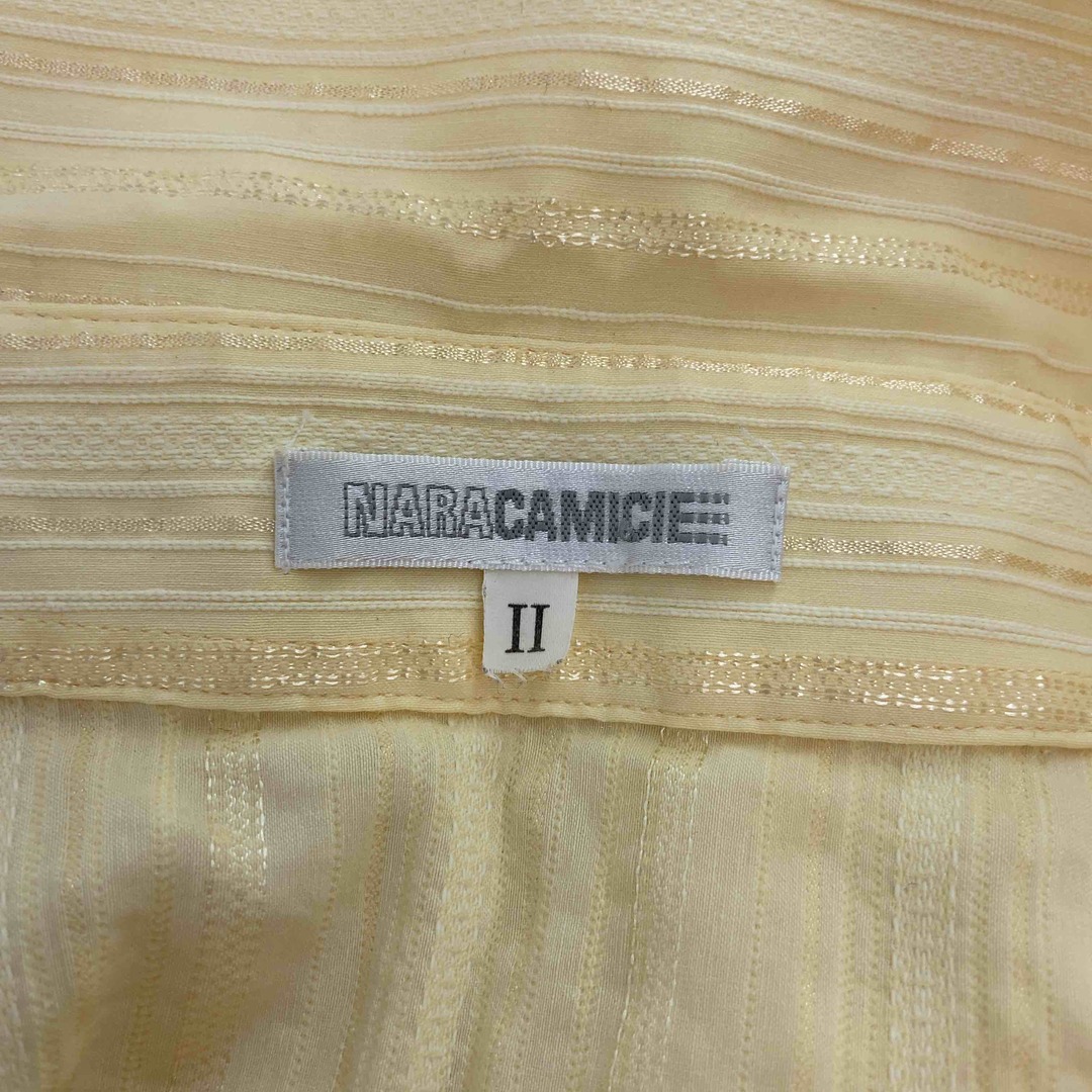 NARACAMICIE(ナラカミーチェ)のNARA CAMICIE ナラカミーチェ レディース 　黄色　イエロー　ストライプ　長袖シャツ/ブラウス レディースのトップス(シャツ/ブラウス(長袖/七分))の商品写真