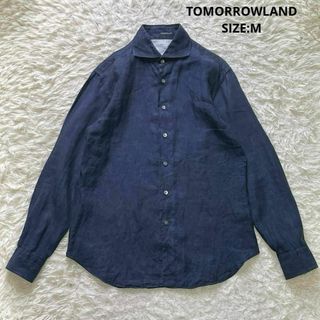 トゥモローランド(TOMORROWLAND)のトゥモローランド ホリゾンタルカラー リネンシャツ インディゴリネン サイズM(シャツ)