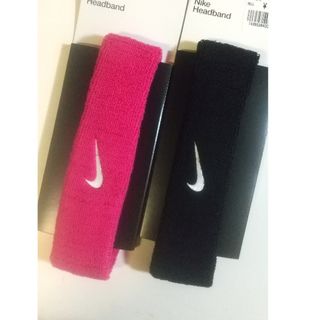 NIKE - NIKE ヘアバンド ヘッドバンド  黒ピンクセット  NIKEFC