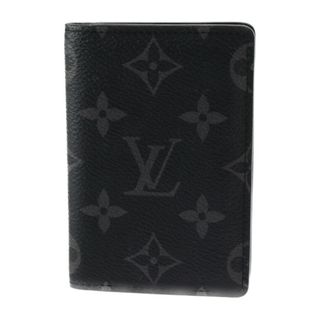 ルイヴィトン(LOUIS VUITTON)のLOUIS VUITTON ルイ ヴィトン  オーガナイザー ドゥ ポッシュ カードケース M61696 モノグラムエクリプス レザー  ブラック グレー  二つ折り 名刺入れ ビトン 【本物保証】(パスケース/IDカードホルダー)