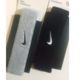 ナイキ(NIKE)のNIKE ヘアバンド ヘッドバンド  黒灰セット  NIKEFC(バンダナ/スカーフ)