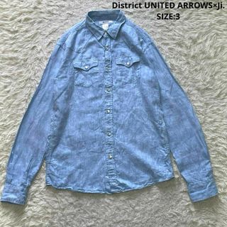 ディストリクトユナイテッドアローズ(District United Arrows)のDistrict×Ji リネンシャンブレーウエスタンシャツ ユナイテッドアローズ(シャツ)