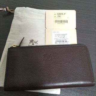 イルビゾンテ(IL BISONTE)の新品 イルビゾンテ 本革 レザー 長財布 ウォレット L字 ダークブラウン(長財布)