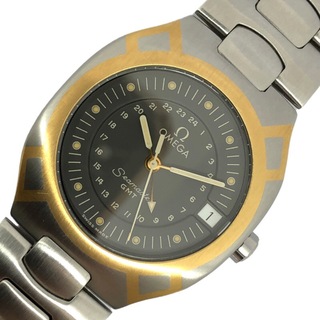 オメガ(OMEGA)の　オメガ OMEGA シーマスター ポラリス 396.1022 グレー K18YG/SS クオーツ レディース 腕時計(腕時計)