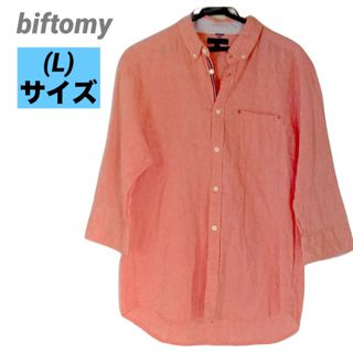 biftomy レディース　シャツ　ピンク　Lサイズ　羽織り　匿名発送(シャツ/ブラウス(長袖/七分))