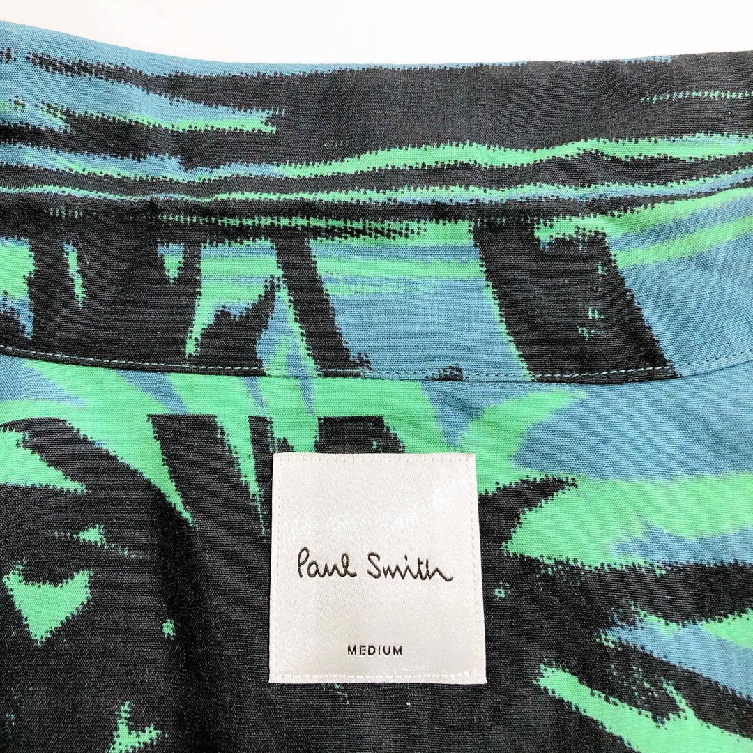 Paul Smith(ポールスミス)の22SS 定価3.3万円 ポールスミス 半袖シャツ 総柄 グリーン系 メンズのトップス(シャツ)の商品写真