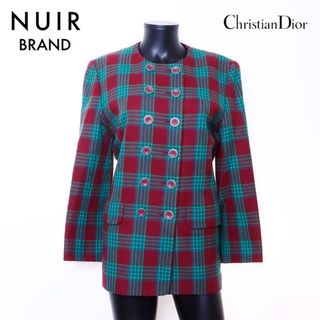 クリスチャンディオール(Christian Dior)のディオール Dior Size:L チェック ノーカラーコート ジャケット(その他)