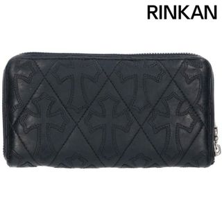 クロムハーツ(Chrome Hearts)のクロムハーツ  REC F ZIP/QUILTED セメタリークロスキルティングレザーウォレット財布 メンズ(財布)