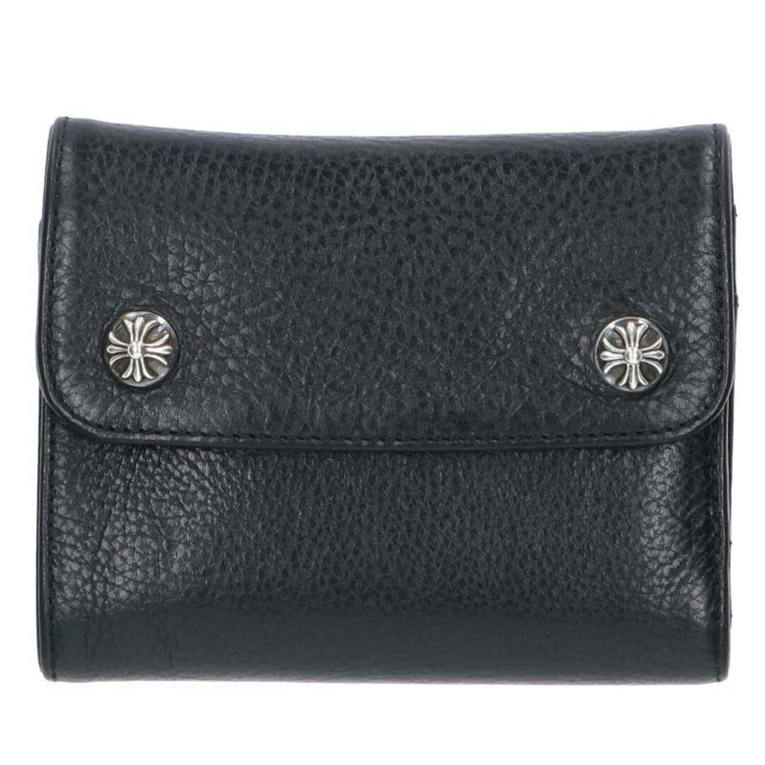 Chrome Hearts(クロムハーツ)のクロムハーツ  WAVE MINI/ウェーブミニ クロスボールボタンレザーウォレット財布 メンズ ハンドメイドのファッション小物(財布)の商品写真