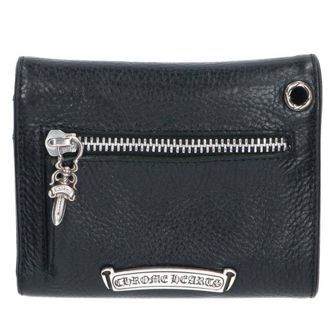 Chrome Hearts(クロムハーツ)のクロムハーツ  WAVE MINI/ウェーブミニ クロスボールボタンレザーウォレット財布 メンズ ハンドメイドのファッション小物(財布)の商品写真