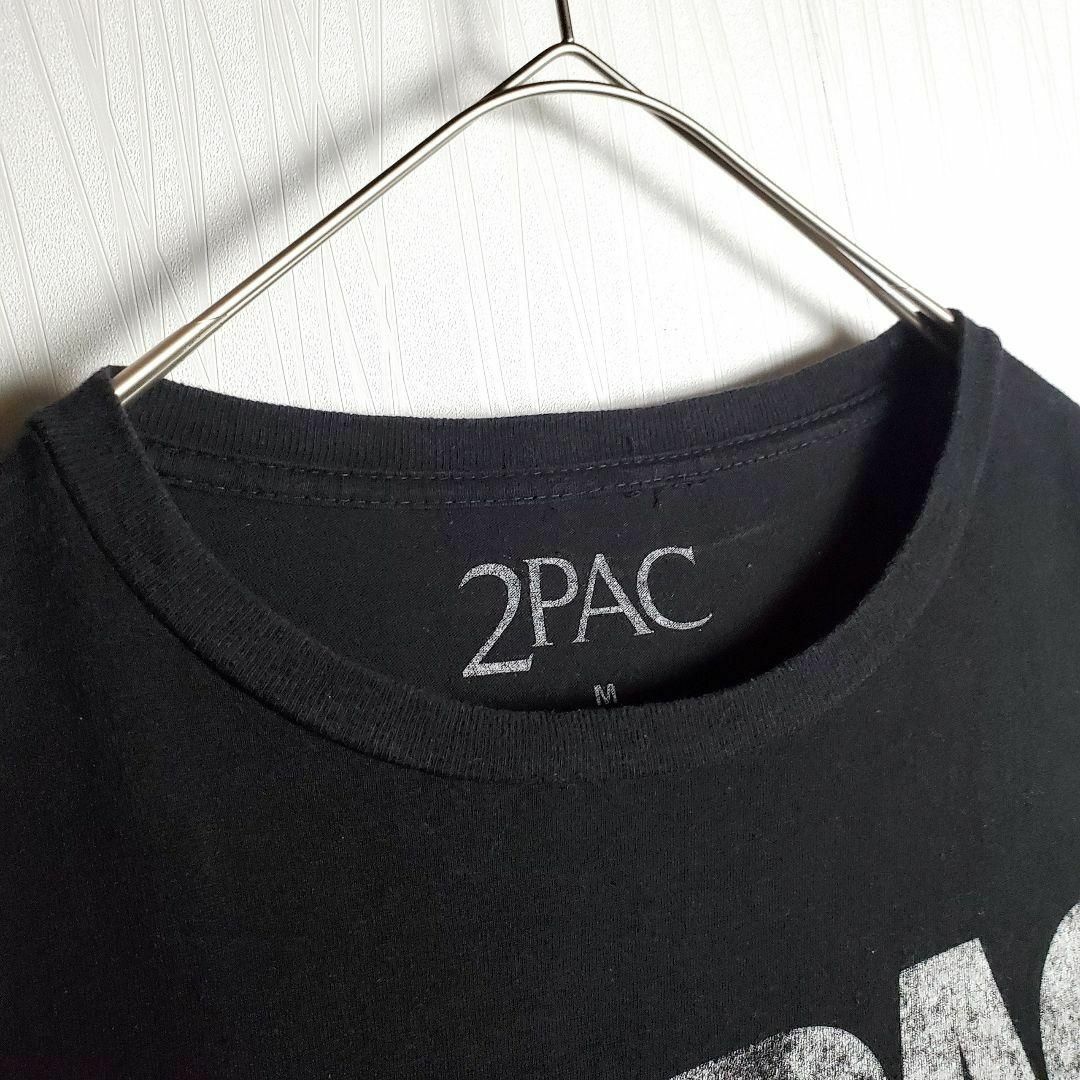 VINTAGE(ヴィンテージ)のバンドTシャツ 音楽 半袖 ビッグプリント 2PAC メキシコ製 M 黒 古着 メンズのトップス(Tシャツ/カットソー(半袖/袖なし))の商品写真