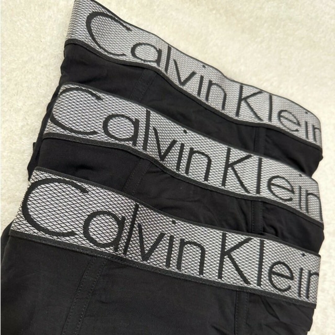 Calvin Klein(カルバンクライン)のカルバンクライン ボクサーパンツ Mサイズ ブラック 黒 3枚セット メンズのアンダーウェア(ボクサーパンツ)の商品写真