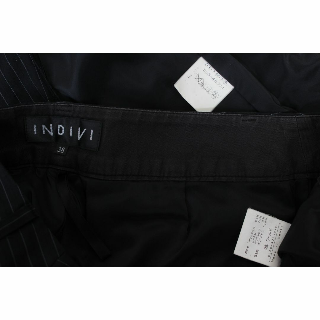 INDIVI(インディヴィ)の14【美品】インディヴィ パンツスーツ 上36 下38 レディース S M 黒 レディースのフォーマル/ドレス(スーツ)の商品写真