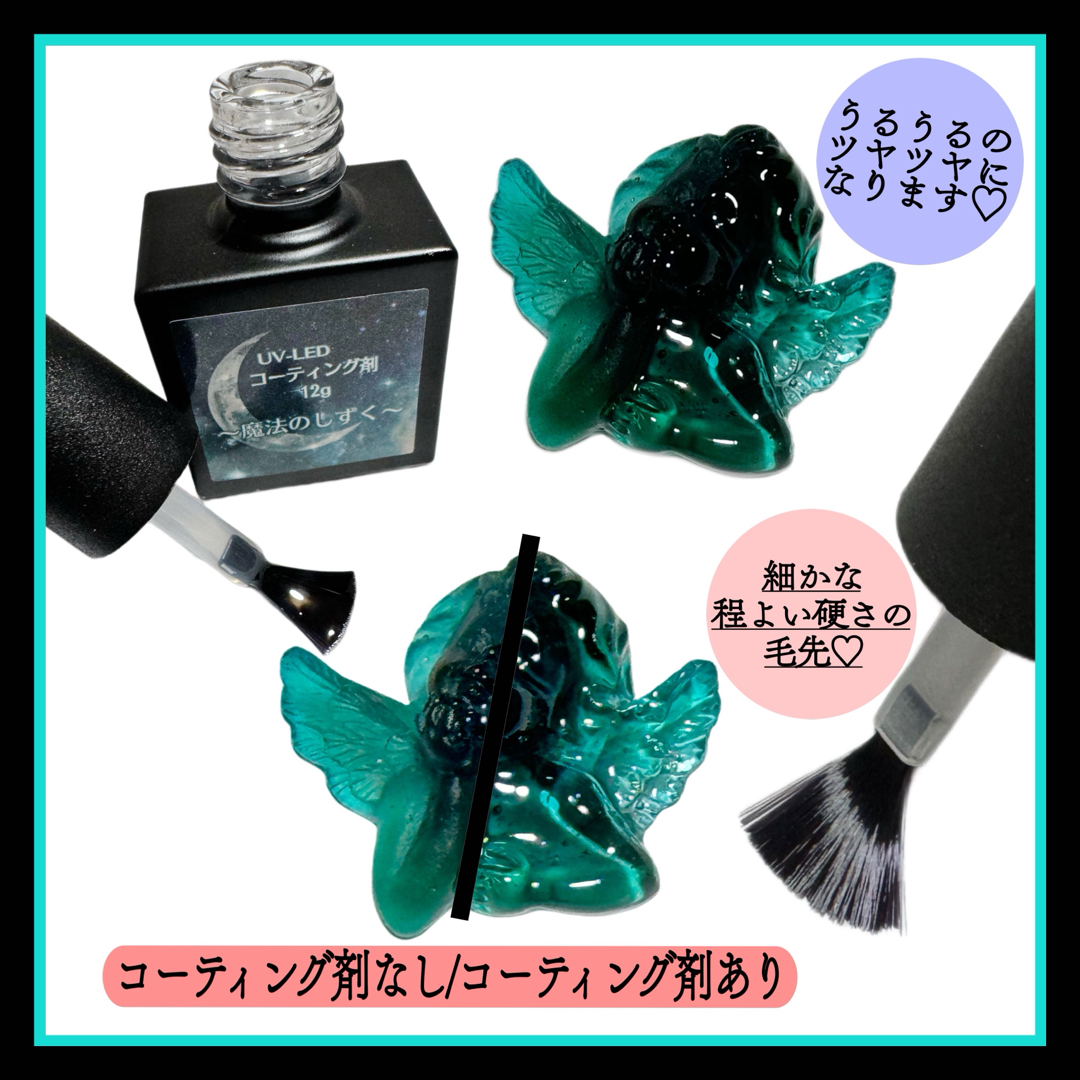 コーティング用レジン液/12g✖︎1本/無臭/黄変ゼロ/速乾/低中粘度/＊レジン ハンドメイドの素材/材料(各種パーツ)の商品写真