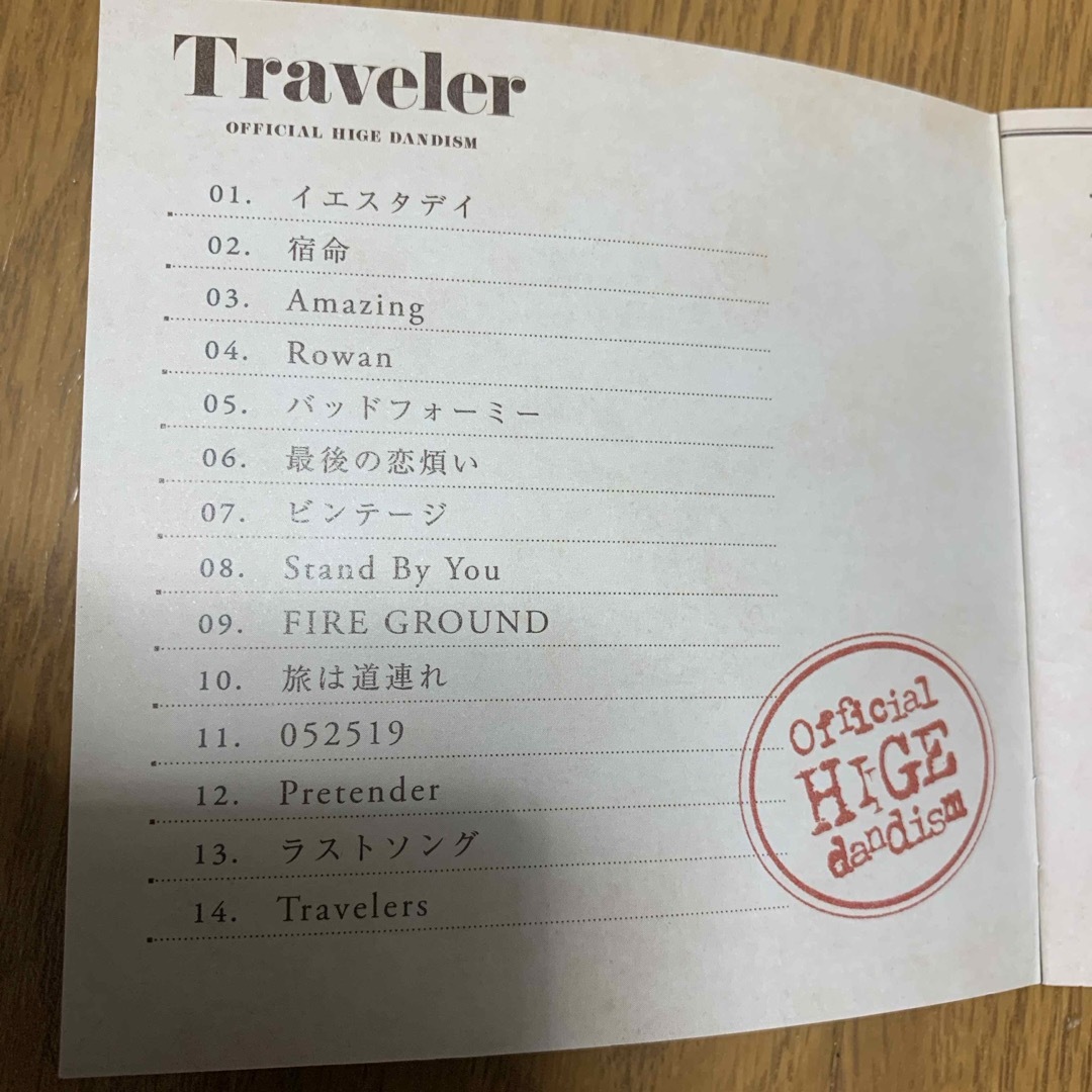 OFFICIAL髭男DISM Traveler レンタル落ち エンタメ/ホビーのCD(ポップス/ロック(邦楽))の商品写真