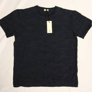 ☆新品　下げ札付き☆　A. Tシャツ　ジャガード　ダークネイビー（黒に近い）(Tシャツ/カットソー(半袖/袖なし))