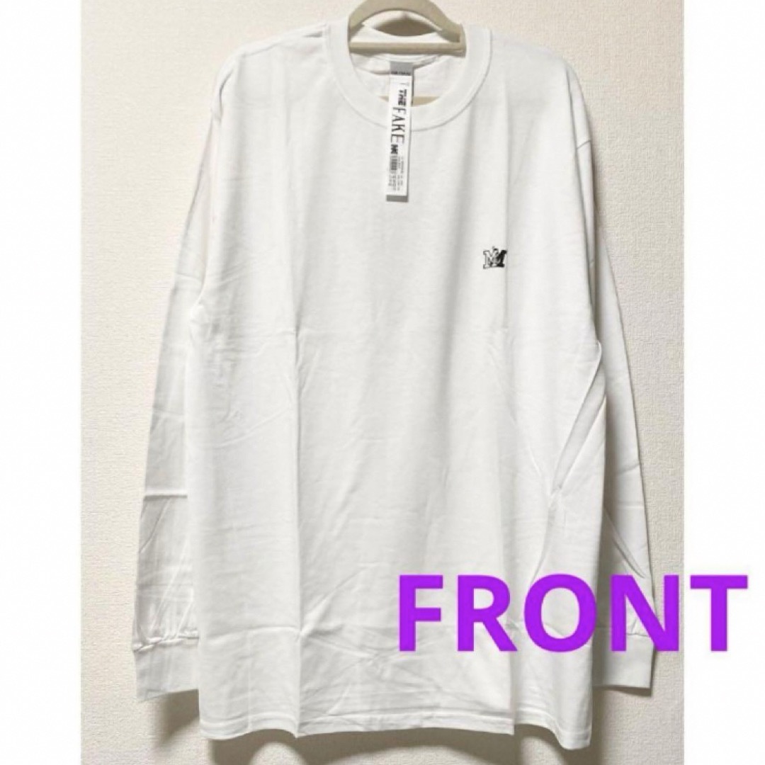 新品 ザフェイクニュース ロンT マウス 長袖 Tシャツ ホワイト XL LL メンズのトップス(Tシャツ/カットソー(半袖/袖なし))の商品写真