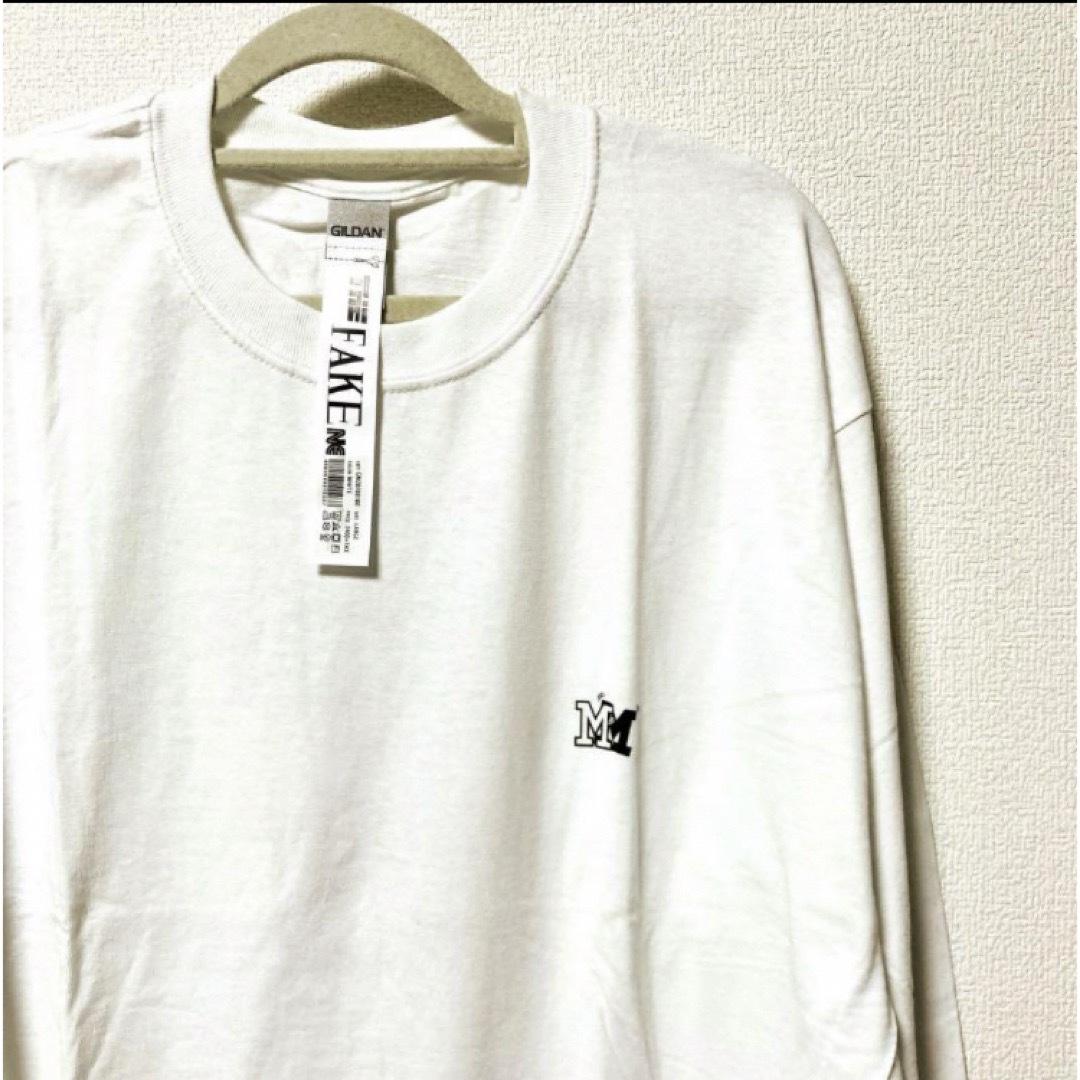 新品 ザフェイクニュース ロンT マウス 長袖 Tシャツ ホワイト XL LL メンズのトップス(Tシャツ/カットソー(半袖/袖なし))の商品写真