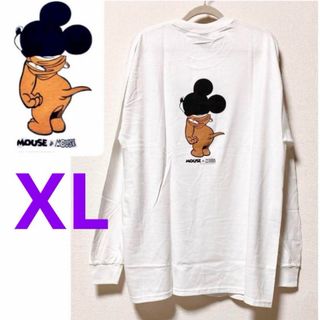 新品 ザフェイクニュース ロンT マウス 長袖 Tシャツ ホワイト XL LL