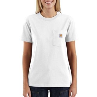 カーハート(carhartt)のカーハート WK87 　白　S　レディース　ポケット Tシャツ　●新品●セール！(Tシャツ(半袖/袖なし))