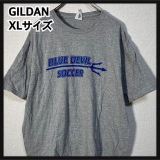 ギルタン(GILDAN)の【ギルダン】半袖Tシャツ　サッカー　カレッジロゴ　デビル　槍　グレー　42(Tシャツ/カットソー(半袖/袖なし))