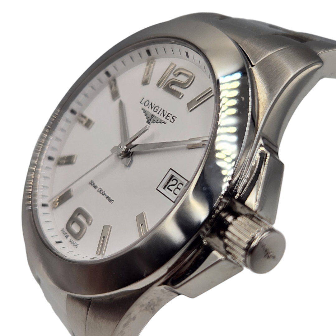 LONGINES(ロンジン)のLONGINES ロンジン コンクエスト 腕時計 レディース アナログ クォーツ シルバー/ホワイトL3.377.4 中古 T1 レディースのファッション小物(腕時計)の商品写真