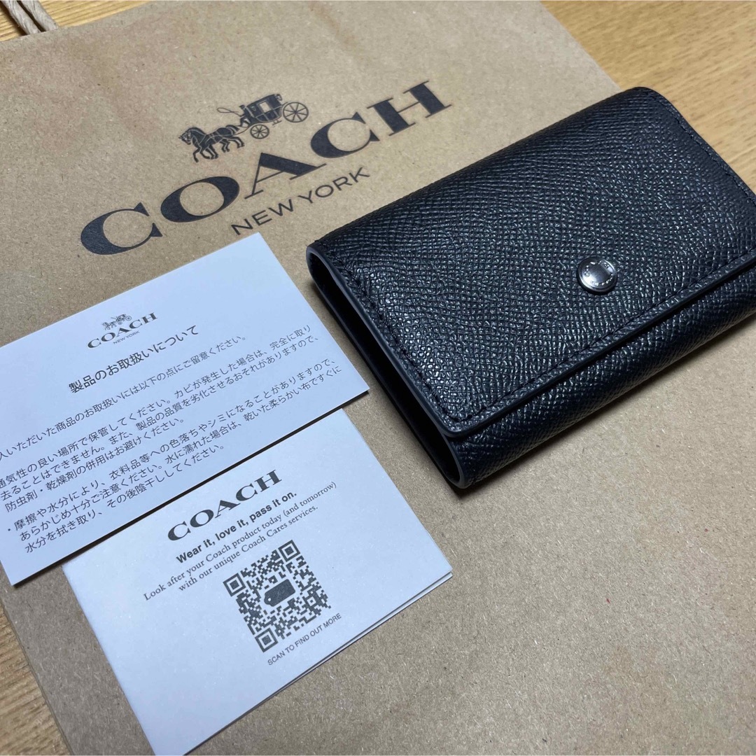COACH(コーチ)の新品未使用　コーチ　キーケース　ブラック　 メンズのファッション小物(キーケース)の商品写真