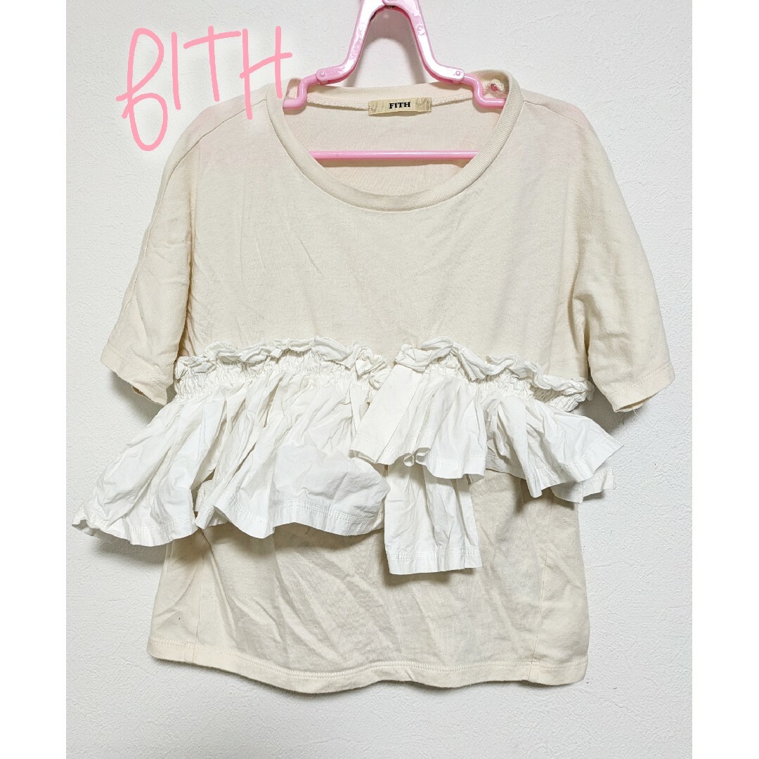 FITH(フィス)の【120】フィス　半袖　フリル キッズ/ベビー/マタニティのキッズ服女の子用(90cm~)(Tシャツ/カットソー)の商品写真