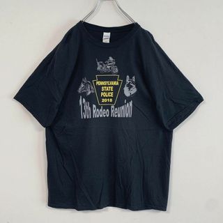 GILDAN POLICE同好会プリント 半袖 Tシャツ XLサイズ(Tシャツ/カットソー(半袖/袖なし))