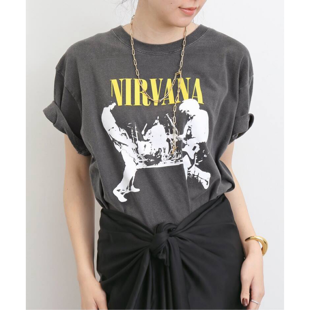 L'Appartement DEUXIEME CLASSE(アパルトモンドゥーズィエムクラス)のアパルトモン　グッドロックスピード　NIRVANA TEE メンズのトップス(Tシャツ/カットソー(半袖/袖なし))の商品写真