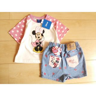 ディズニー(Disney)の新品ミニーちゃん90cm子供服セット*半袖Tシャツ*送料無料キッズDisney(Tシャツ/カットソー)