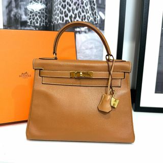 エルメス(Hermes)のHERMES エルメス ケリー28 クシュベル ゴールド(ハンドバッグ)