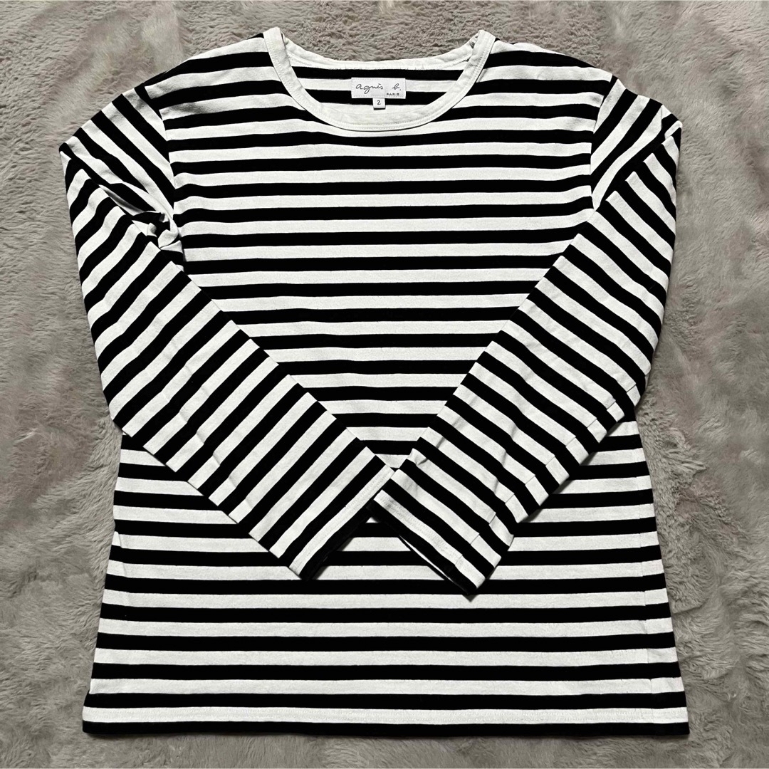 agnes b.(アニエスベー)の美品です♪ アニエスベー ファム J008 TS ボーダーTシャツ 長袖 現行品 メンズのトップス(Tシャツ/カットソー(七分/長袖))の商品写真