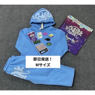 Syna world セットアップ ブルー シナワールドtrapstar(パーカー)