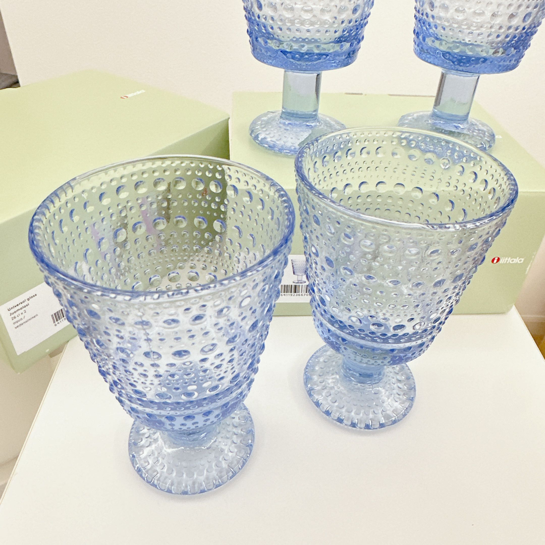 iittala(イッタラ)の新品 iittala カステへルミ アクア ユニバーサルグラス タンブラー 4客 インテリア/住まい/日用品のキッチン/食器(グラス/カップ)の商品写真