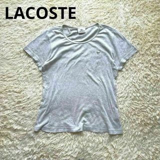 LACOSTEラコステ Tシャツ グレー 半袖 サイズL(Tシャツ(半袖/袖なし))