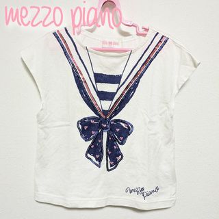 メゾピアノ(mezzo piano)の【130】メゾピアノ　ノースリーブ　トップス　セーラー(Tシャツ/カットソー)