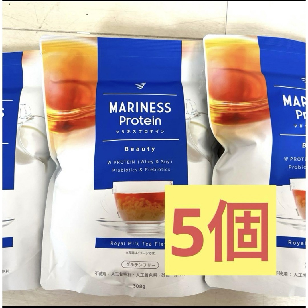 マリネスプロテインロイヤルミルクティー味５袋 食品/飲料/酒の健康食品(プロテイン)の商品写真