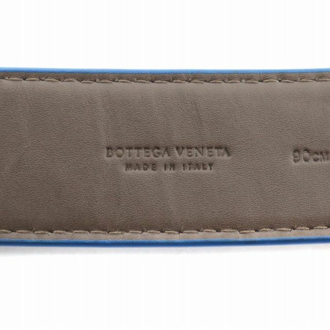 Bottega Veneta(ボッテガヴェネタ)のBOTTEGA VENETA ベルト ハトメ イントレチャート 編み込み 青 メンズのファッション小物(ベルト)の商品写真